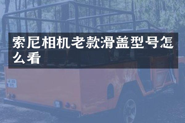 索尼相机老款滑盖型号怎么看