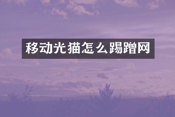 移动光猫怎么踢蹭网