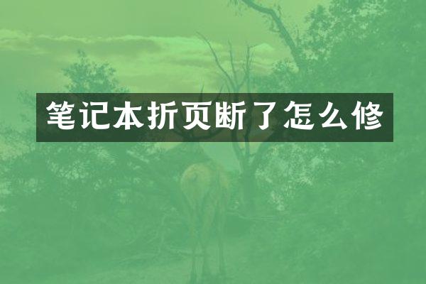笔记本折页断了怎么修