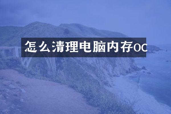 怎么清理电脑内存oc