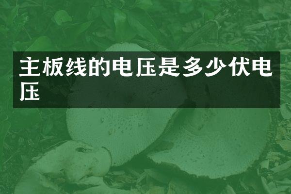 主板线的电压是多少伏电压