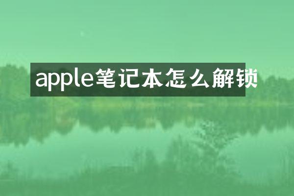 apple笔记本怎么解锁