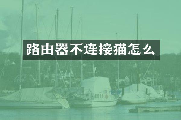 路由器不连接猫怎么