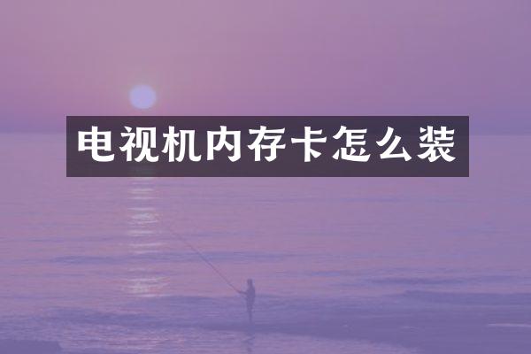 电视机内存卡怎么装