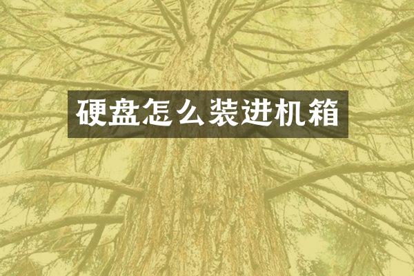 硬盘怎么装进机箱