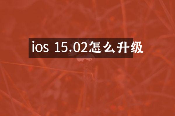 ios 15.02怎么升级