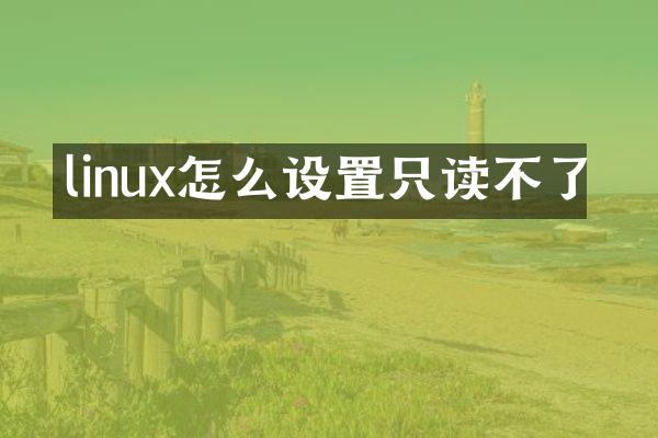 linux怎么设置只读不了