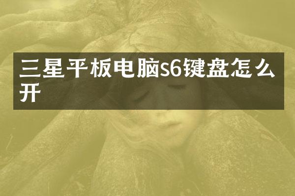 三星平板电脑s6键盘怎么打开