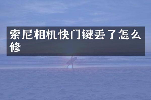 相机快门键丢了怎么修
