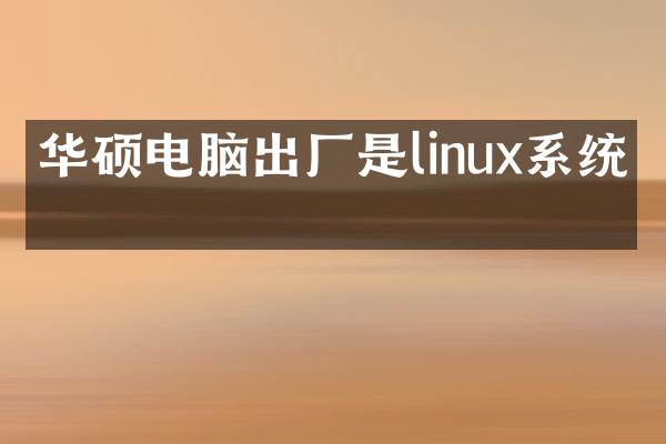 华硕电脑出厂是linux系统吗