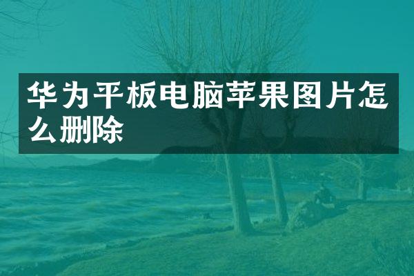 华为平板电脑苹果图片怎么删除