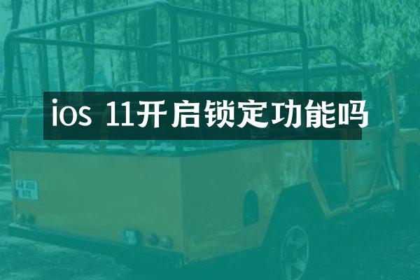 ios 11开启锁定功能吗