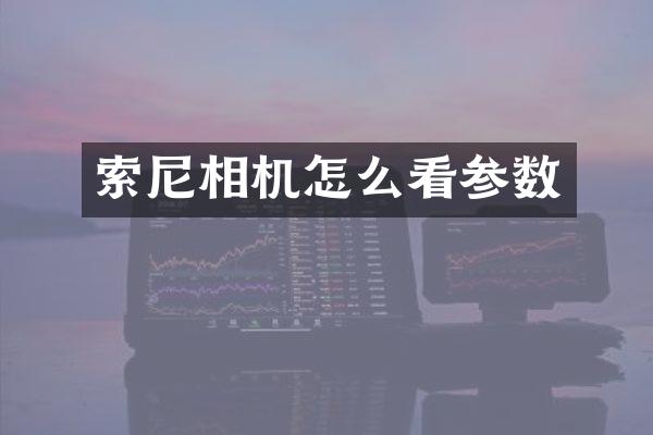 相机怎么看参数