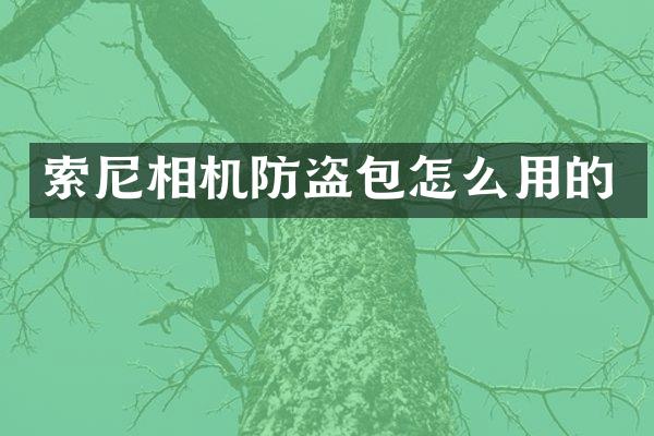 相机防盗包怎么用的