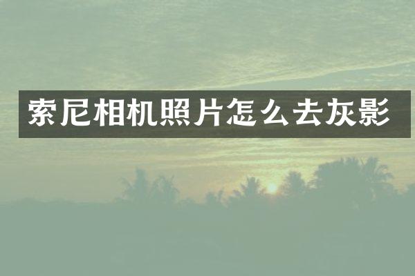 相机照片怎么去灰影
