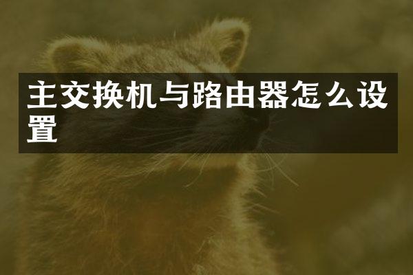 主交换机与路由器怎么设置