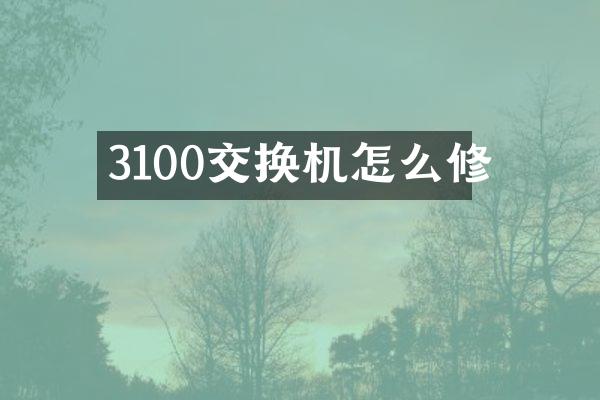 3100交换机怎么修