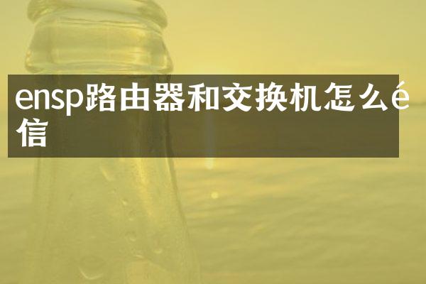 ensp路由器和交换机怎么通信
