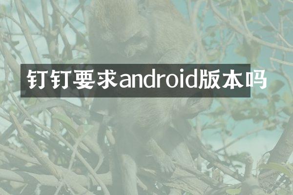 钉钉要求androi本吗