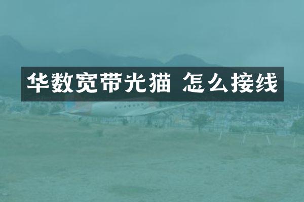 华数宽带光猫 怎么接线