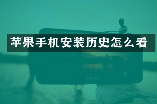 苹果手机安装历史怎么看