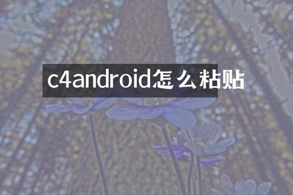 c4android怎么粘贴