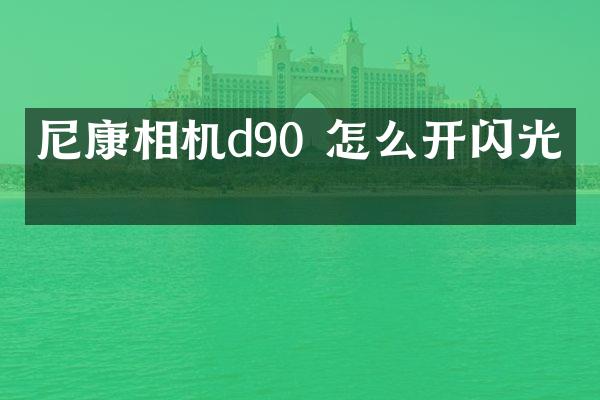 尼康相机d90 怎么开闪光灯