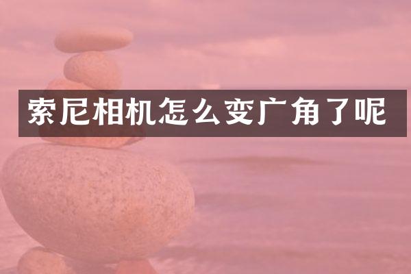 索尼相机怎么变广角了呢