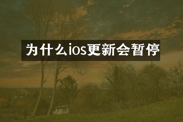 为什么ios更新会暂停