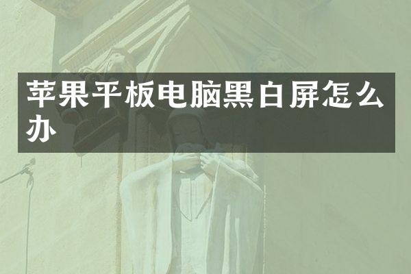 苹果平板电脑黑白屏怎么办