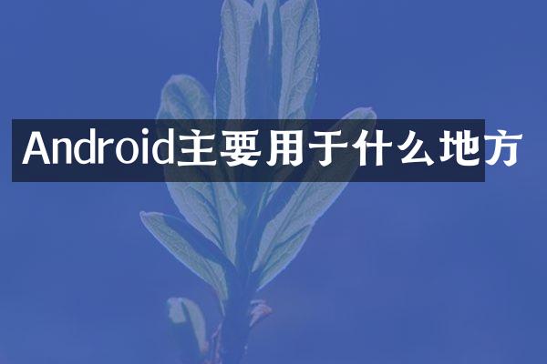 Android主要用于什么地方