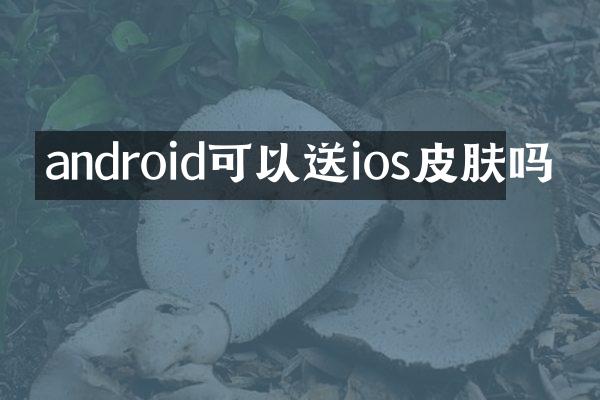 android可以送ios皮肤吗
