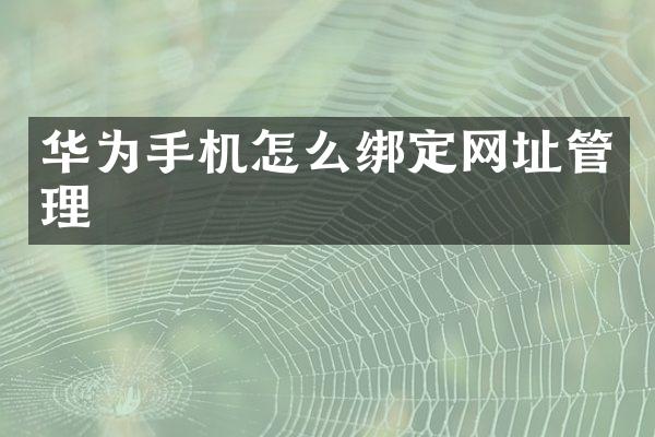 华为手机怎么绑定网址管理