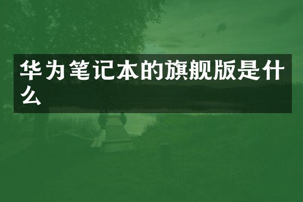 华为笔记本的旗舰版是什么