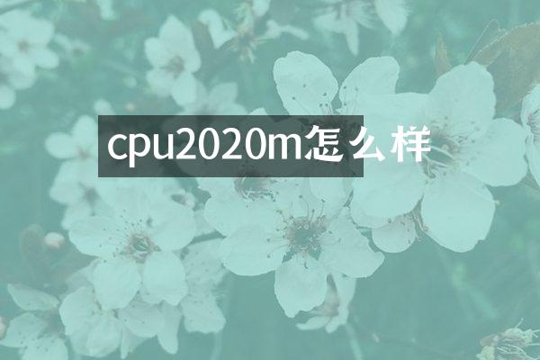 cpu2020m怎么样