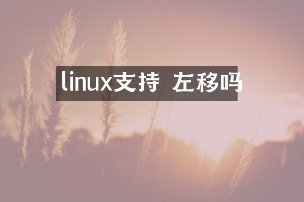linux支持 左移吗