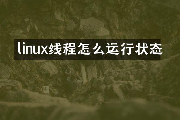 linux线程怎么运行状态