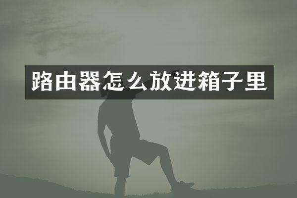路由器怎么放进箱子里