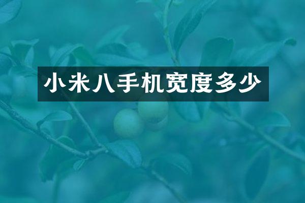 小米八手机宽度多少