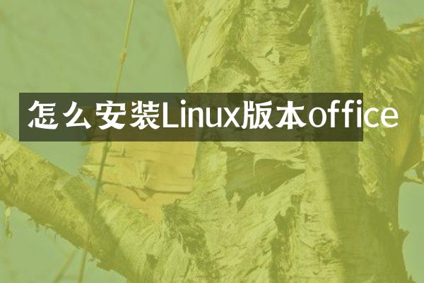 怎么安装Linux版本office
