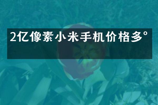 2亿像素小米手机价格多少