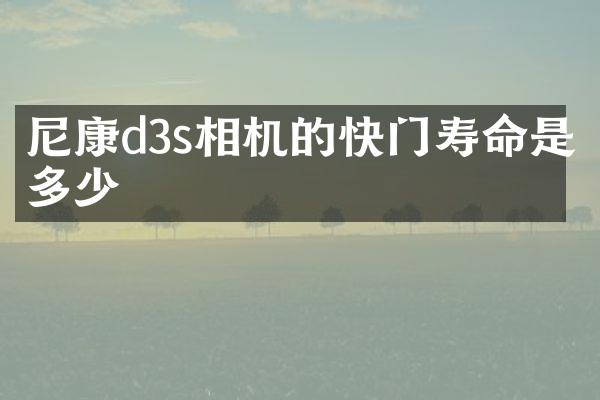 尼康d3s相机的快门寿命是多少