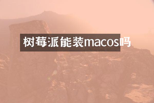 树莓派能装macos吗