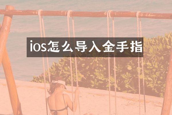 ios怎么导入金手指