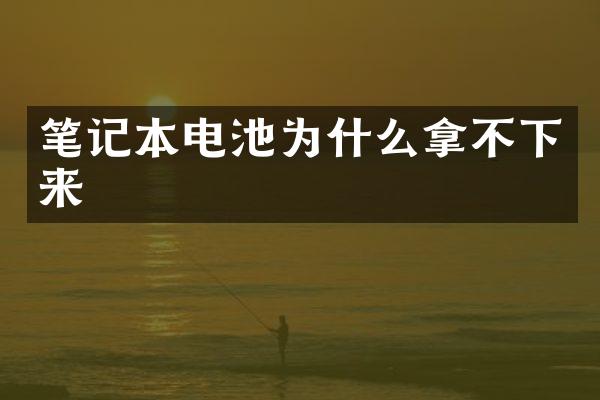 笔记本电池为什么拿不下来