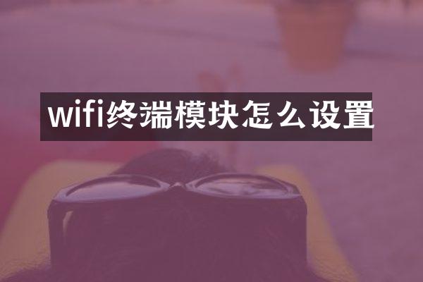 wifi终端模块怎么设置