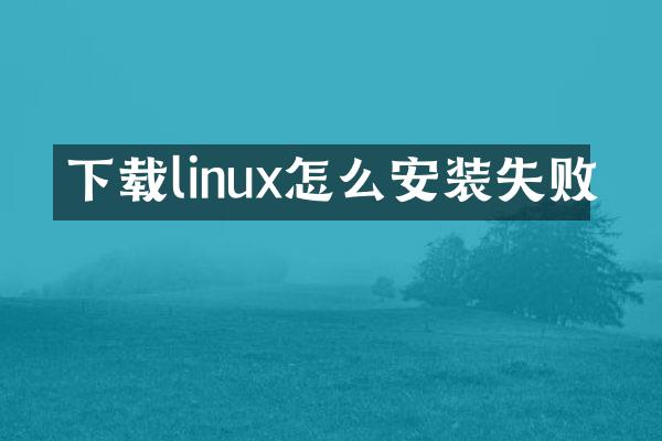 下载linux怎么安装失败
