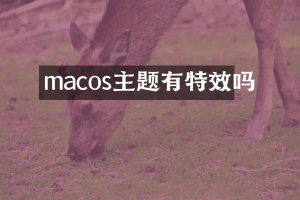 macos主题有特效吗