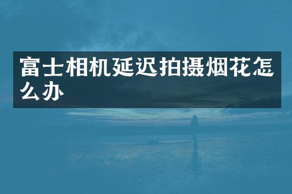 富士相机延迟拍摄怎么办