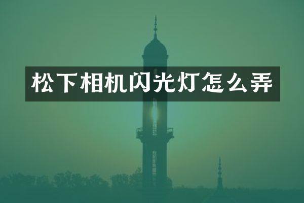 相机闪光灯怎么弄